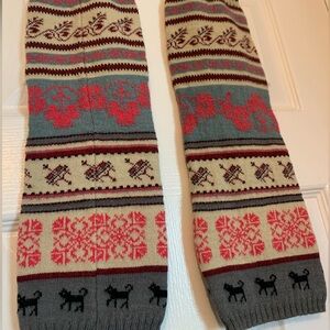 Colorful Knit Patterned Legwarmers